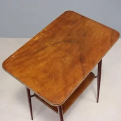 Pamono Vintage Double Top Coffee Table in Wood, Italy, 1960s Online