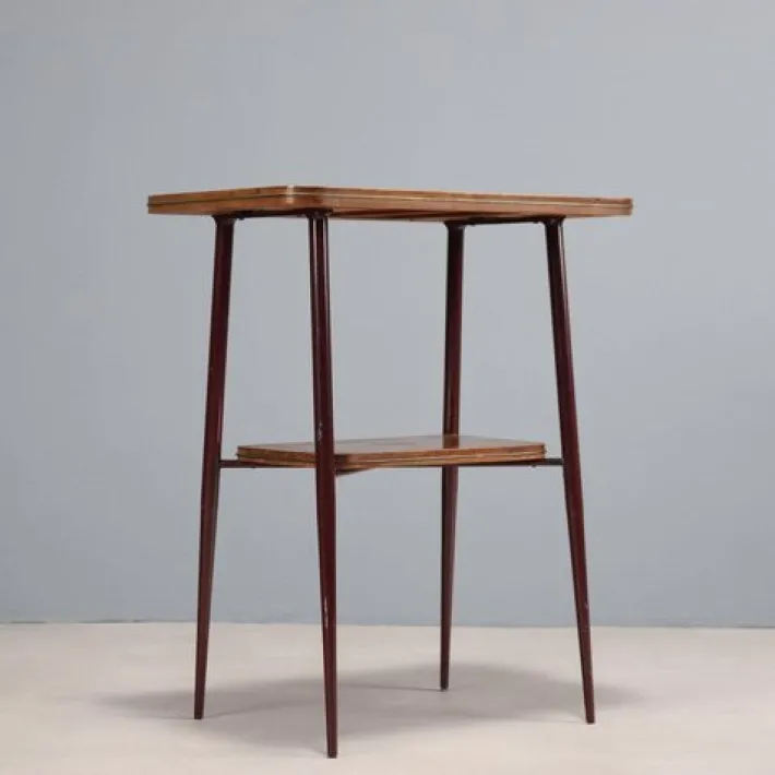 Pamono Vintage Double Top Coffee Table in Wood, Italy, 1960s Online