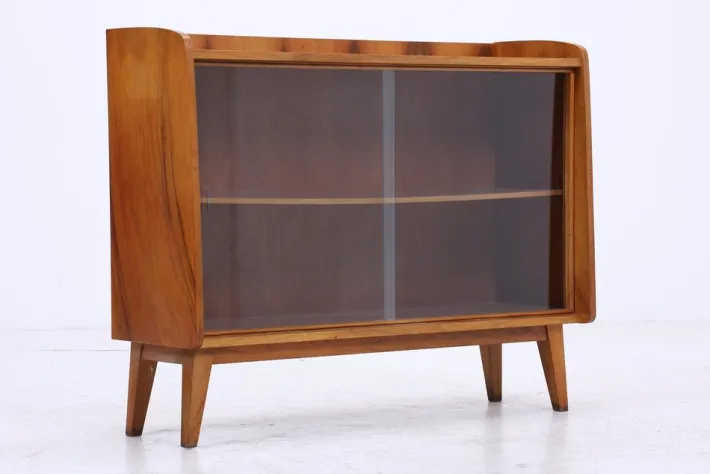 Pamono Vintage Dresser with Glass Doors, 1970s Best