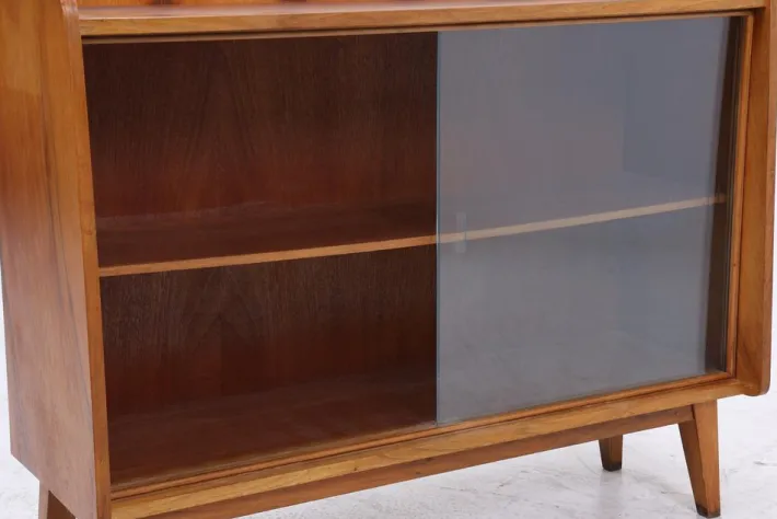 Pamono Vintage Dresser with Glass Doors, 1970s Best