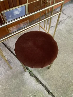 Pamono Vintage Dressing Table and Stool in Brass, 1950s, Set of 2 Online