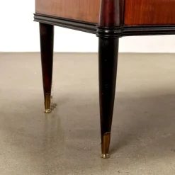 Pamono Vintage Dressing Table in Wood & Glass Top with Mirror, Italy, 1960s Hot