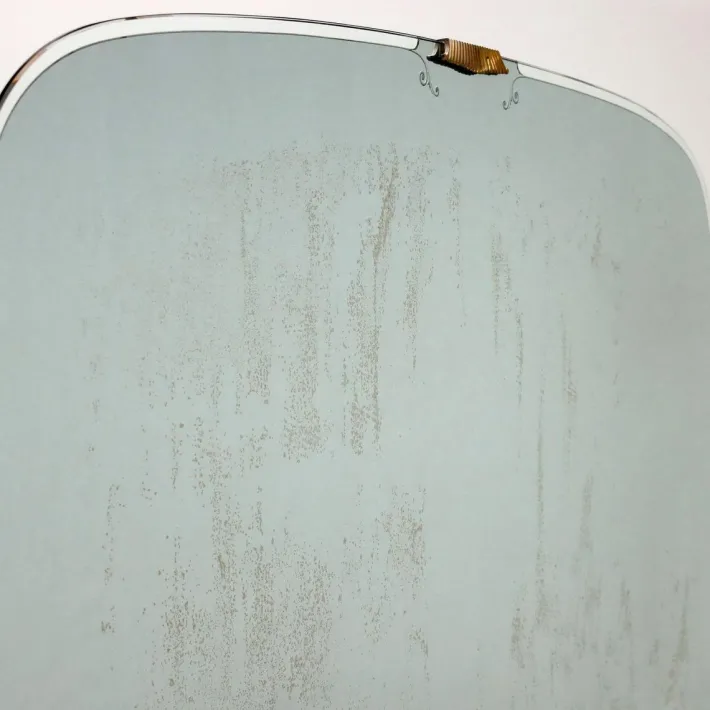 Pamono Vintage Dressing Table in Wood & Glass Top with Mirror, Italy, 1960s Hot