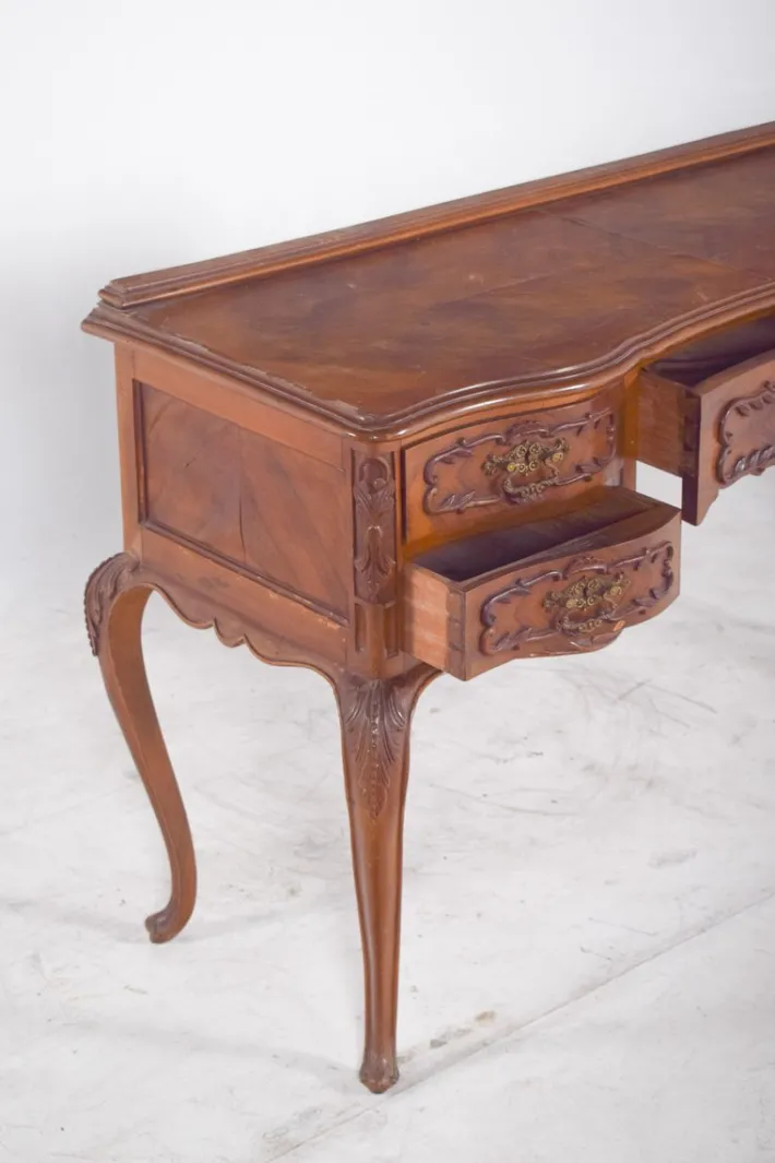 Pamono Vintage Dressing Table in Carved Wood, 1920s New