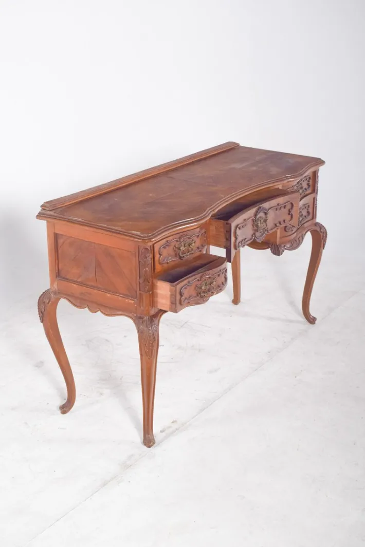 Pamono Vintage Dressing Table in Carved Wood, 1920s New
