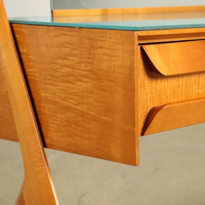 Pamono Vintage Dressing with Vanity Table Maple and Glass, 1950s Outlet