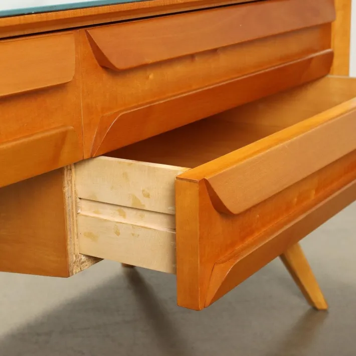 Pamono Vintage Dressing with Vanity Table Maple and Glass, 1950s Outlet