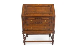 Pamono Vintage Drop-Front Desk with Drawers Hot