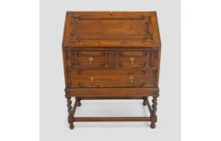 Pamono Vintage Drop-Front Desk with Drawers Hot