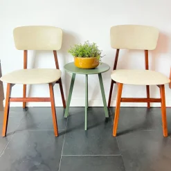 Pamono Vintage Dutch Chair in Wood and Faux Leather from Simpla-Lux, 1960s Clearance