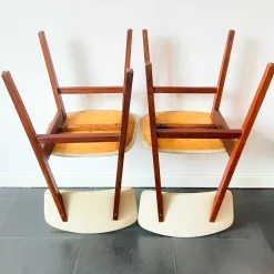 Pamono Vintage Dutch Chair in Wood and Faux Leather from Simpla-Lux, 1960s Clearance