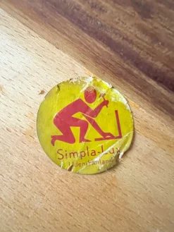 Pamono Vintage Dutch Chair in Wood and Faux Leather from Simpla-Lux, 1960s Clearance