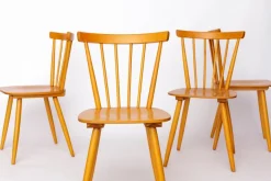 Pamono Vintage Dutch Kitchen Chairs with Beech Frames, 1960s, Set of 4