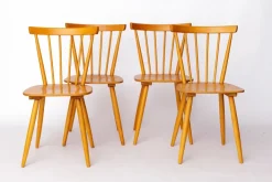 Pamono Vintage Dutch Kitchen Chairs with Beech Frames, 1960s, Set of 4