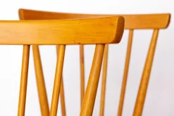 Pamono Vintage Dutch Kitchen Chairs with Beech Frames, 1960s, Set of 4