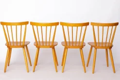 Pamono Vintage Dutch Kitchen Chairs with Beech Frames, 1960s, Set of 4