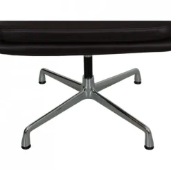 Pamono Vintage EA-208 Chair in Dark Brown Leather by Charles Eames, 2000s Sale