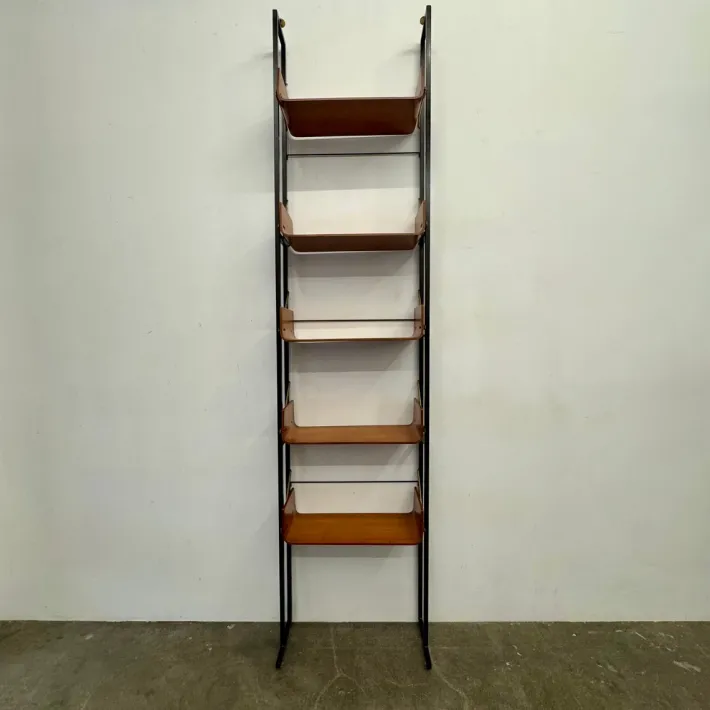 Pamono Vintage Earth/Sky Bent Wood Bookcase, 1950s Best