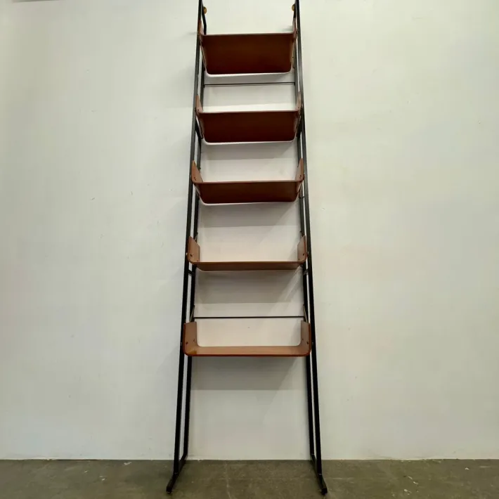 Pamono Vintage Earth/Sky Bent Wood Bookcase, 1950s Best