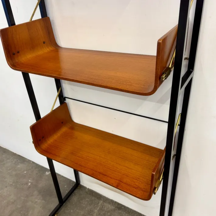 Pamono Vintage Earth/Sky Bent Wood Bookcase, 1950s Best