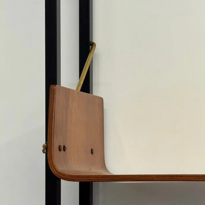 Pamono Vintage Earth/Sky Bent Wood Bookcase, 1950s Best