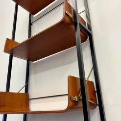 Pamono Vintage Earth/Sky Bent Wood Bookcase, 1950s Best