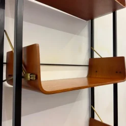 Pamono Vintage Earth/Sky Bent Wood Bookcase, 1950s Best