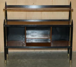 Pamono Vintage Ebonised Brass and Hardwood Sideboard from G-Plan Outlet