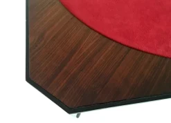 Pamono Vintage Ebonized Beech Game Table with Red Fabric from Chiavari, 1950s Sale
