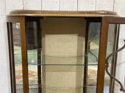 Pamono Vintage English Display Cabinet in Walnut, 1950s New