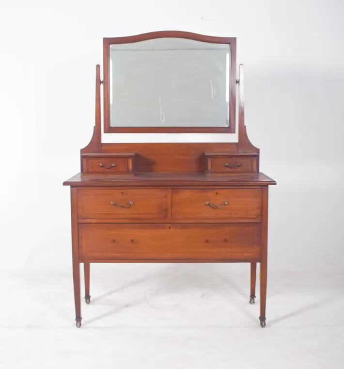 Pamono Vintage English Dressing Table with Mirror, 1920s Best