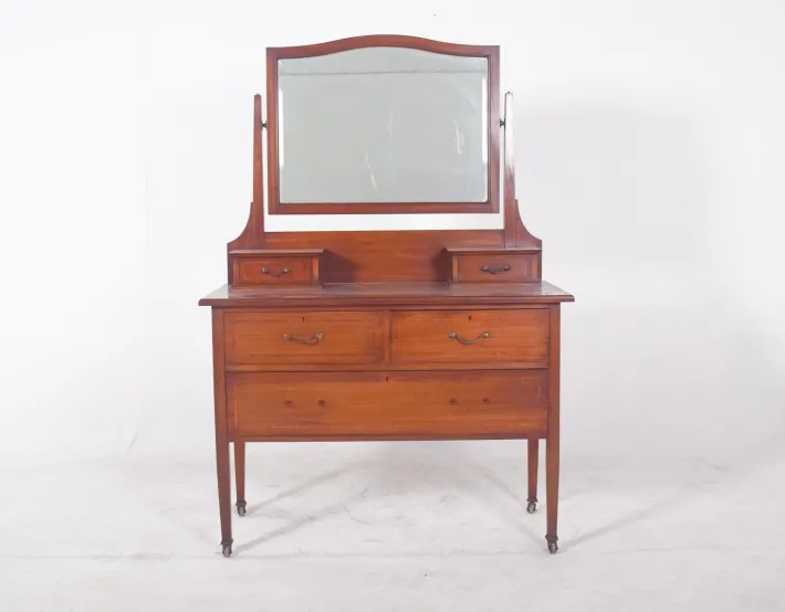 Pamono Vintage English Dressing Table with Mirror, 1920s Best