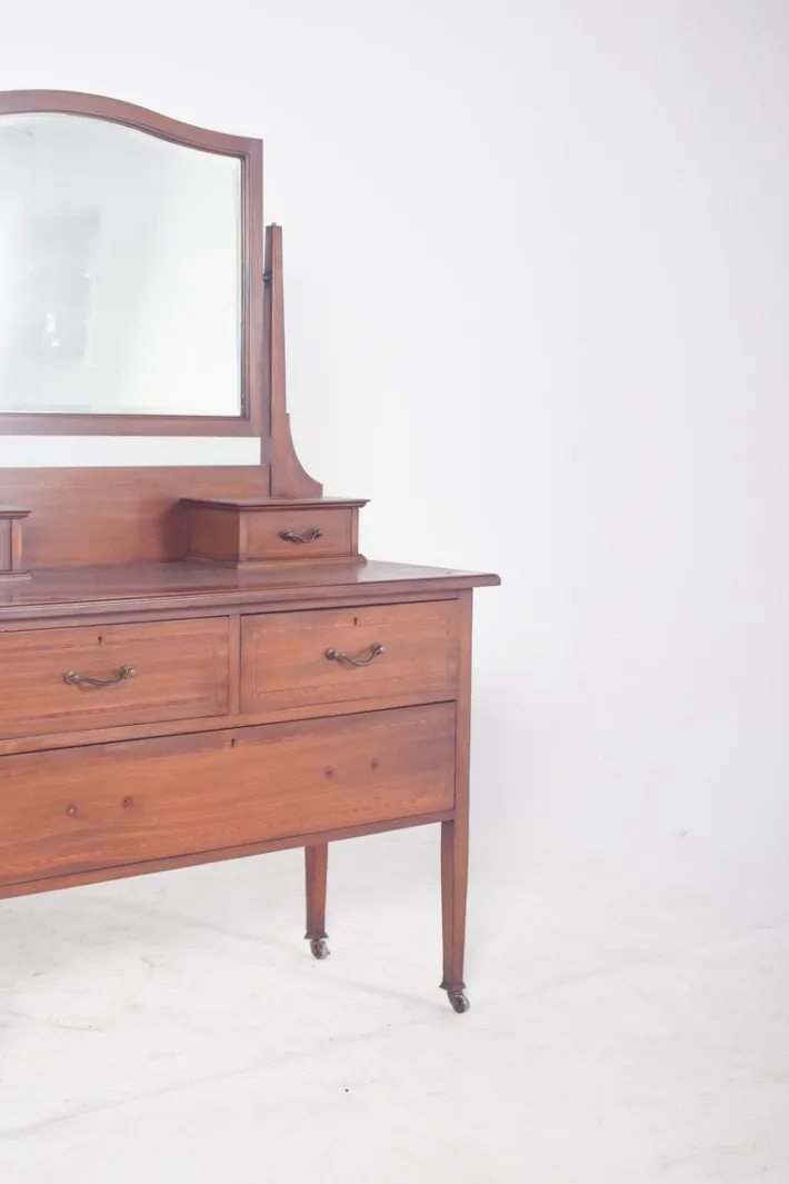 Pamono Vintage English Dressing Table with Mirror, 1920s Best