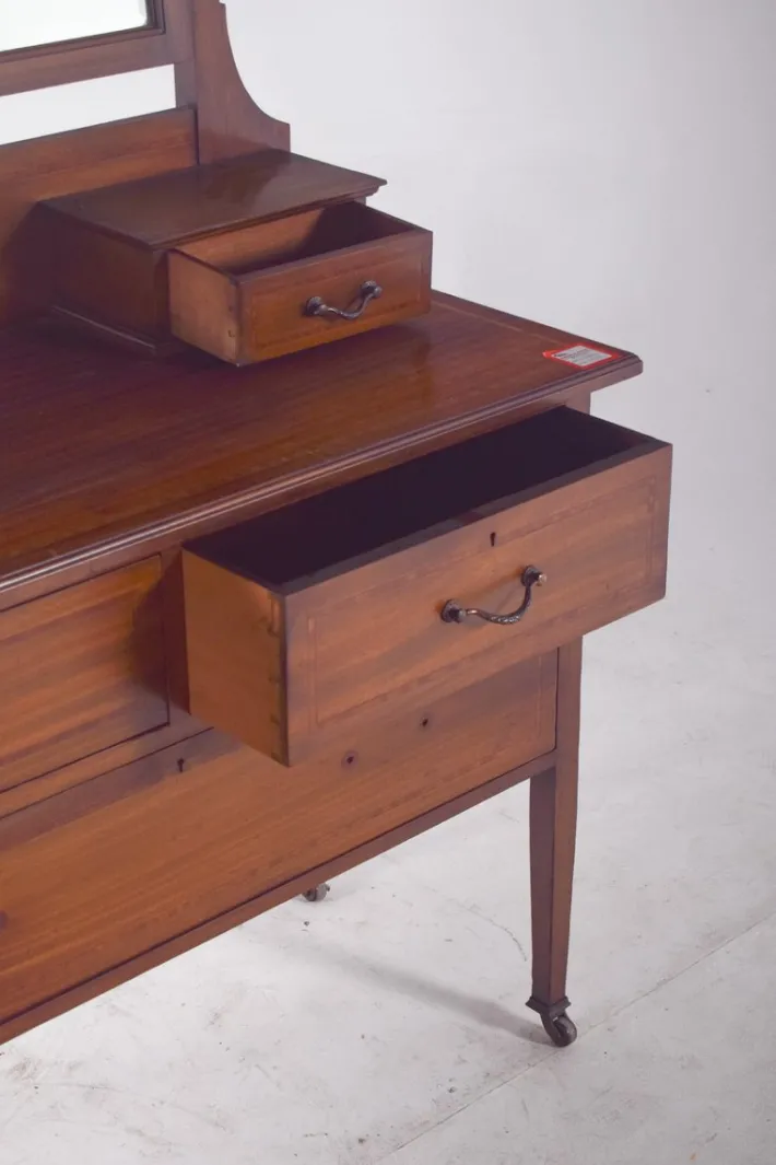 Pamono Vintage English Dressing Table with Mirror, 1920s Best