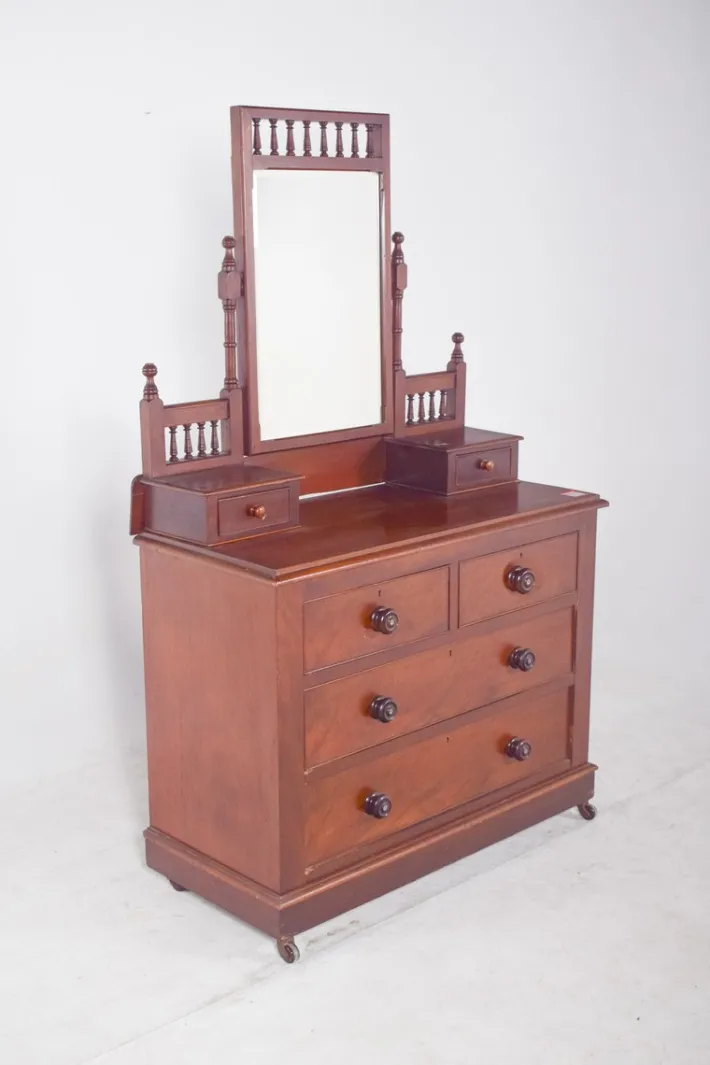 Pamono Vintage English Dressing Table with Drawers, 1920s Hot