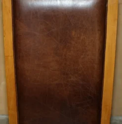 Pamono Vintage English Oak and Heritage Brown Leather Dining Chairs, Set of 6