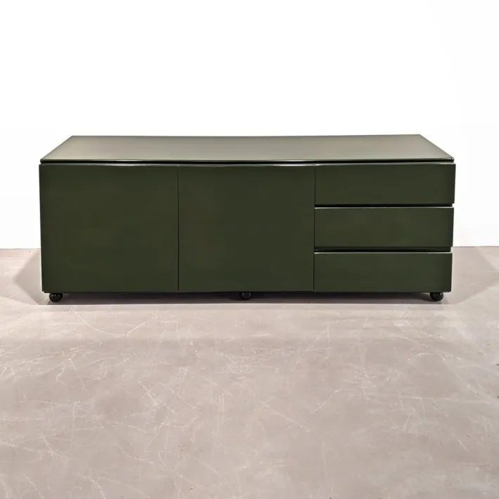 Pamono Vintage English Space Age Green Lacquered Sideboard, 1970s Outlet