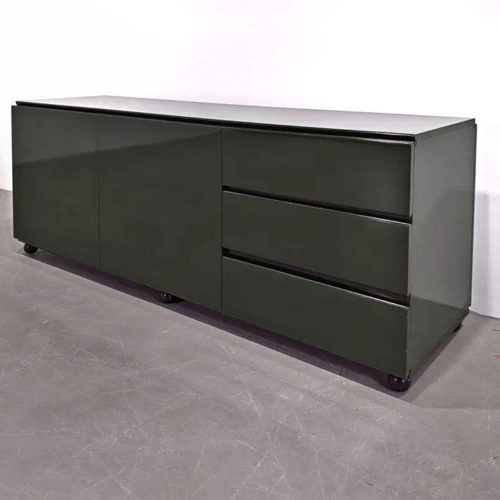 Pamono Vintage English Space Age Green Lacquered Sideboard, 1970s Outlet