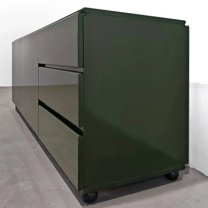 Pamono Vintage English Space Age Green Lacquered Sideboard, 1970s Outlet