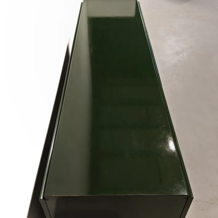 Pamono Vintage English Space Age Green Lacquered Sideboard, 1970s Outlet