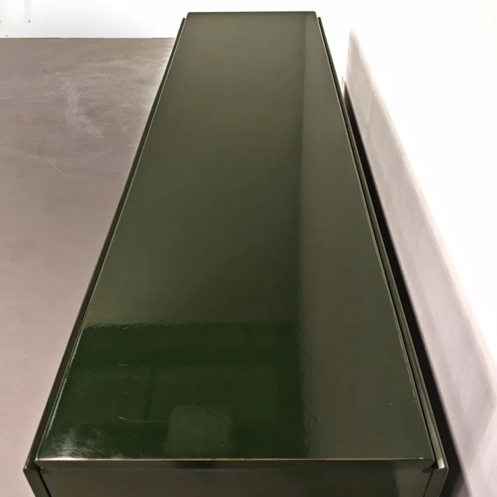 Pamono Vintage English Space Age Green Lacquered Sideboard, 1970s Outlet