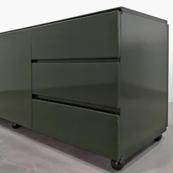 Pamono Vintage English Space Age Green Lacquered Sideboard, 1970s Outlet