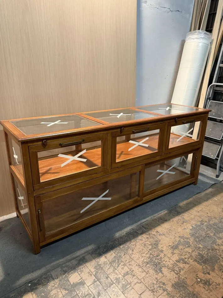 Pamono Vintage Exhibitor Counter in Teak Discount