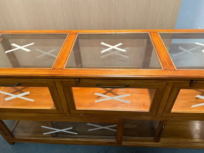 Pamono Vintage Exhibitor Counter in Teak Discount