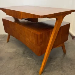 Pamono Vintage Exotic Wood Desk, 1950s Hot