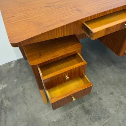 Pamono Vintage Exotic Wood Desk, 1950s Hot