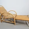 Pamono Vintage Extendable Deck Chair in Rattan, 1960 Clearance