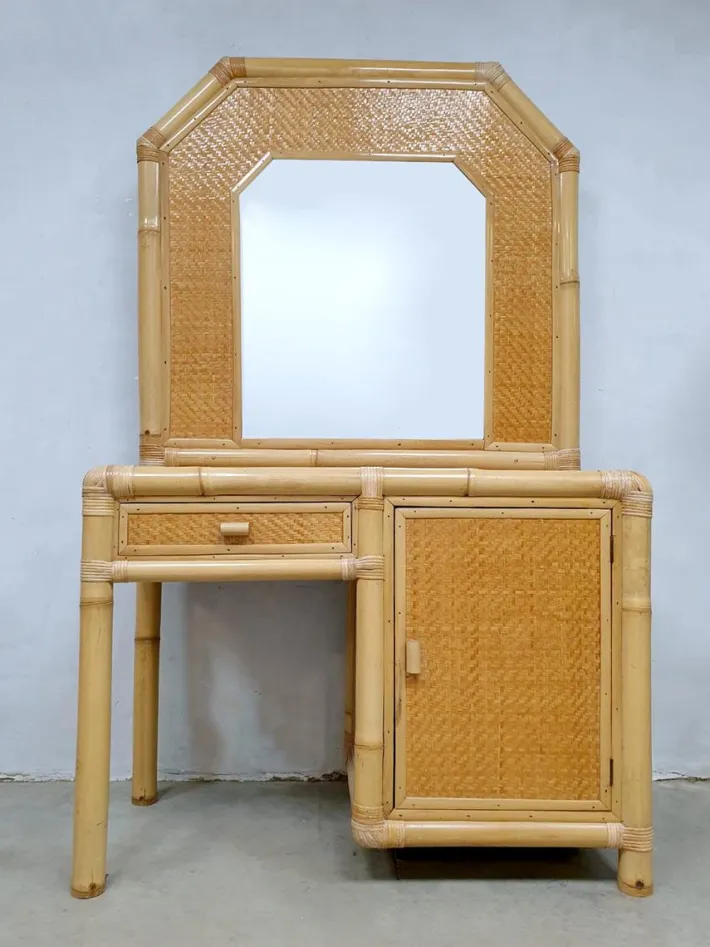 Pamono Vintage Faux Bamboo Dressing Table, 1980s Outlet
