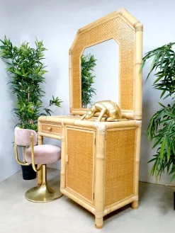 Pamono Vintage Faux Bamboo Dressing Table, 1980s Outlet