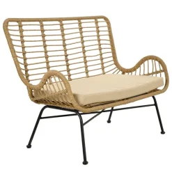 Pamono Vintage Faux Rattan Garden Bench Hot